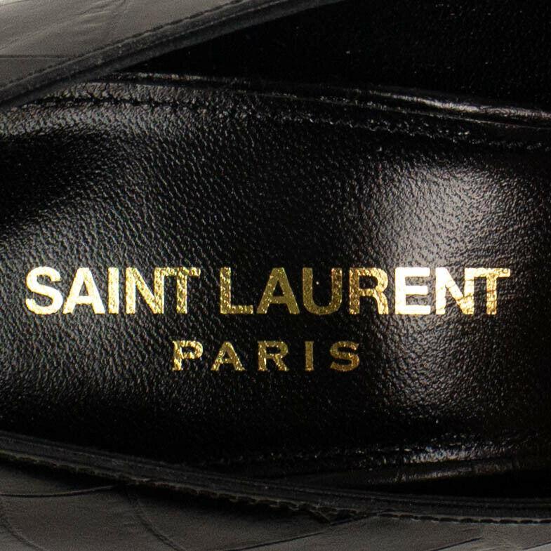 YSL Crocodile Opyum Pumps Heel - Black