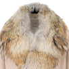 Alpaca Blend Fur Collar Double Breasted Coat - Beige