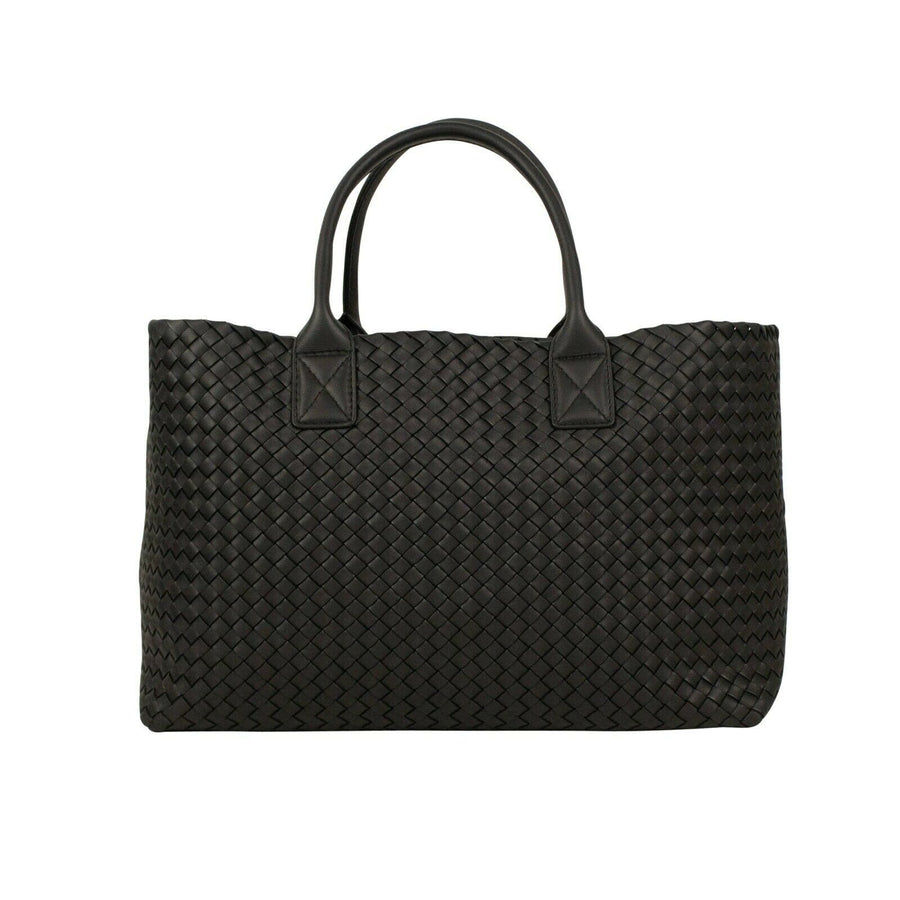 Leather 'Cabat' Shopper Bag - Black