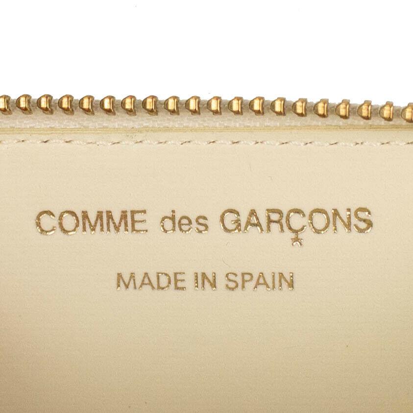 Leather Clover Embossed Mini Wallet Coin Purse - Ivory