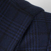 Blue Plaid Wool Full Length Hooded Slim Fit Coat