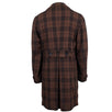 Brown Cashmere Double Breasted Full Length Slim Fit Coat