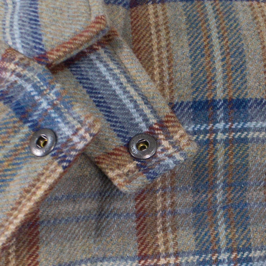 Multi-Color Wool Down Filled Puffer Jacket