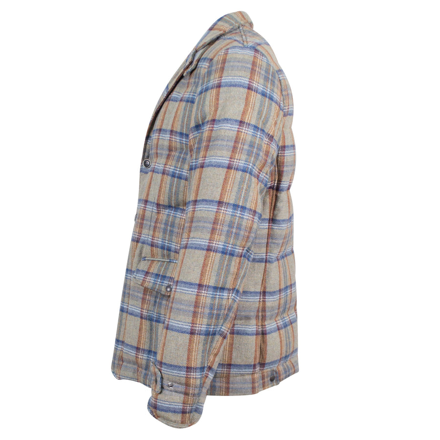 Multi-Color Wool Down Filled Puffer Jacket