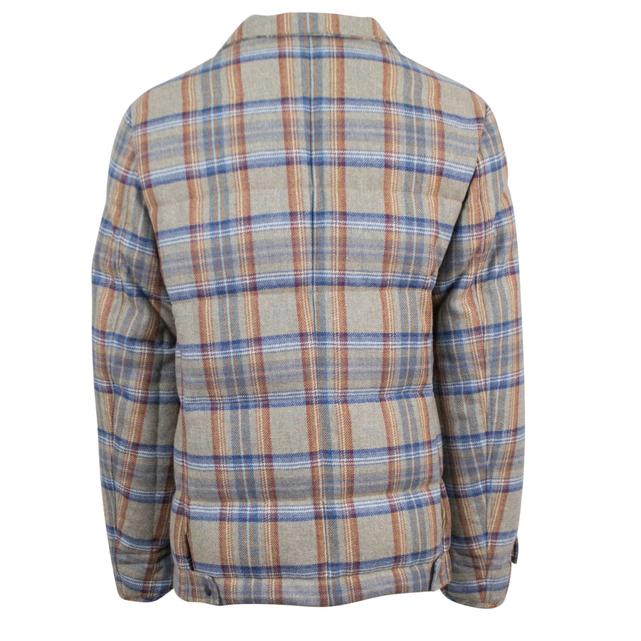 Multi-Color Wool Down Filled Puffer Jacket