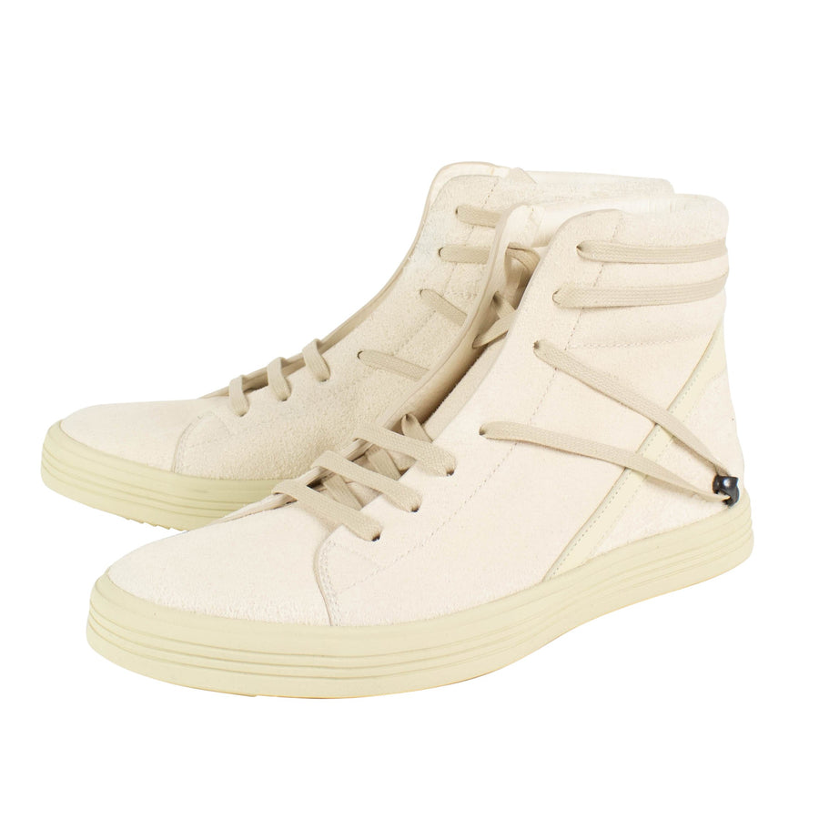 Geothrasher High Top Leather Sneakers - Natural
