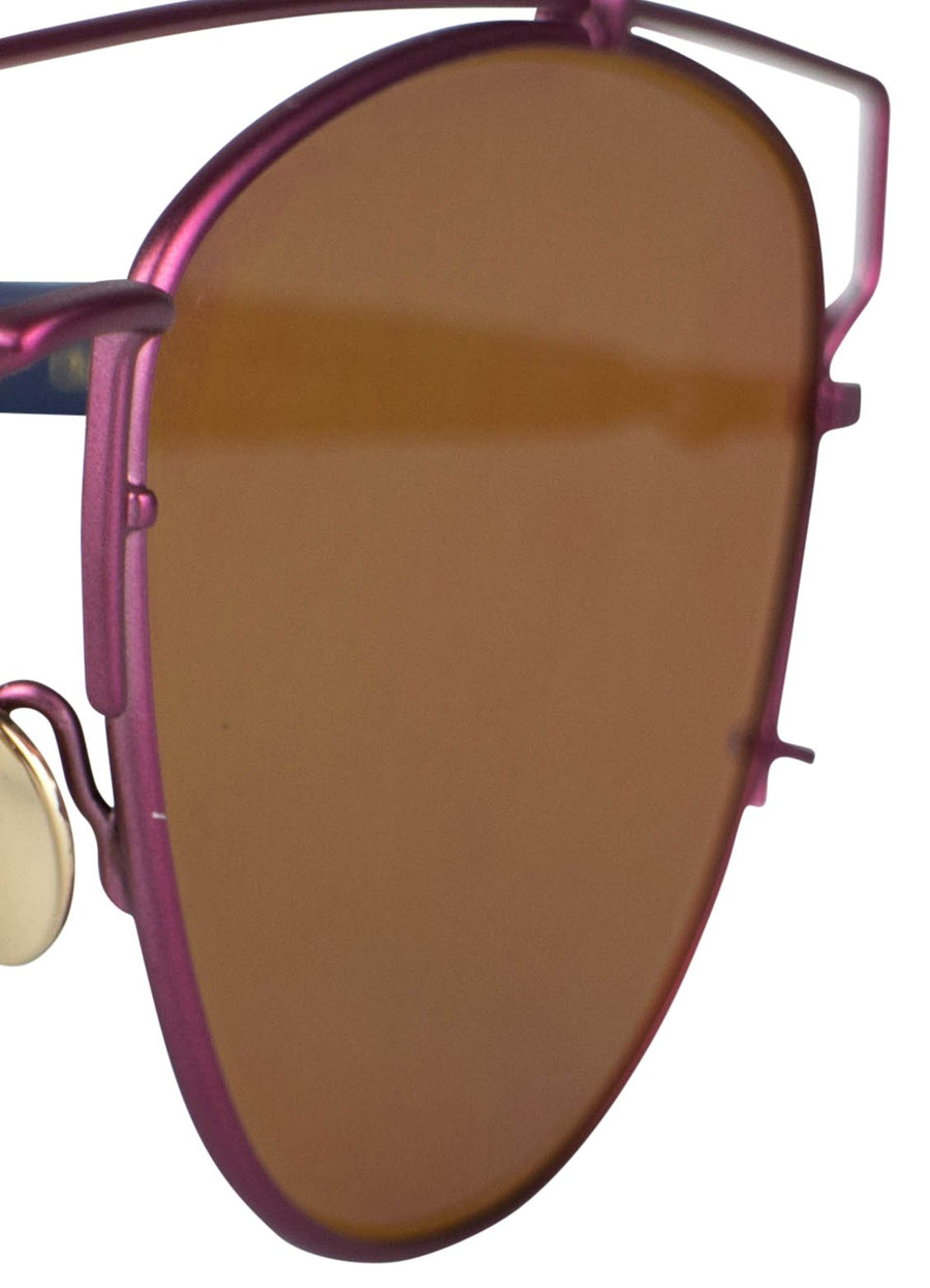 Technologic Cutout Aviator Sunglasses - Pink