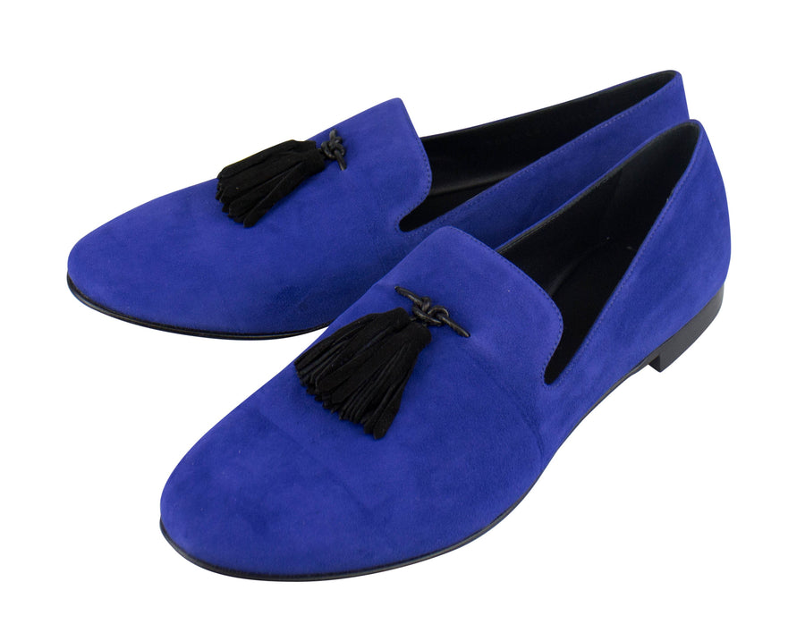 Kevin Camoscio Suede Tassel Loafers - Blue