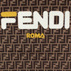 Fendi Mania Logo Graphic T-Shirt - Brown / Yellow