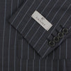 Pin Striped Wool 2 Button Classic Fit Suit - Black