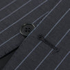 Pin Striped Wool 2 Button Classic Fit Suit - Black