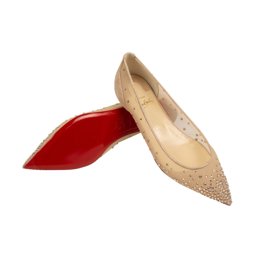'Follies Strass' Flats - Beige