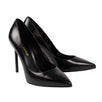 Leather Tripon Point Toe Pump - Black