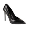Leather Tripon Point Toe Pump - Black