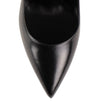 Leather Tripon Point Toe Pump - Black