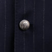 Pinstriped Cashmere Blend Double Breasted Sport Coat - Blue