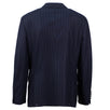 Pinstriped Cashmere Blend Double Breasted Sport Coat - Blue
