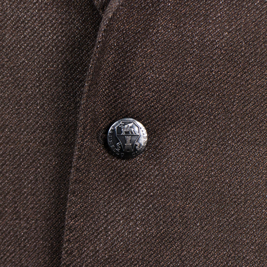 Wool Blend 2 Button Sport Coat - Brown