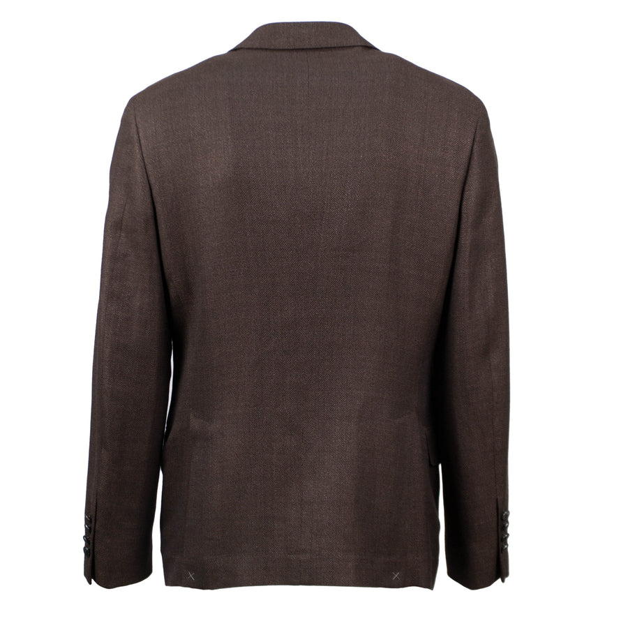 Wool Blend 2 Button Sport Coat - Brown