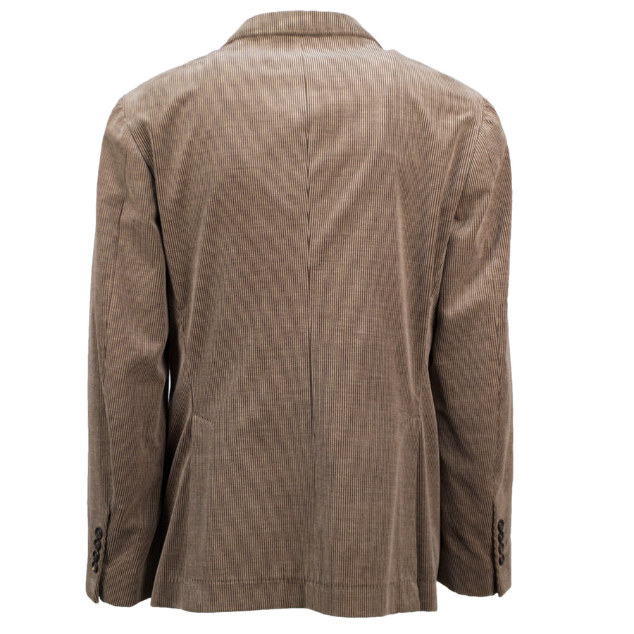 Cashmere Blend Corduroy Double Breasted Sport Coat - Brown