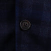 Large Gingham Checked Cashmere Blend 3/2 Button Sport Coat - Blue