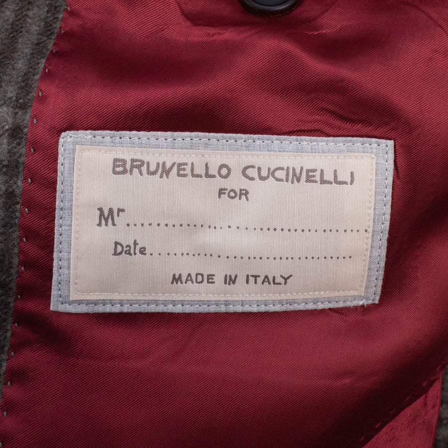 Plaid Cashmere Blend 3/2 Button Sport Coat - Brown