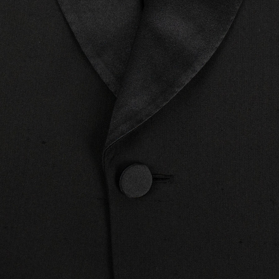 Silk One Button Tuxedo - Black