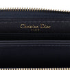 Leather Zip-Around Wallet Clutch - Deep Blue
