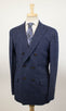 Cashmere Blend Double Breasted Sport Coat - Blue