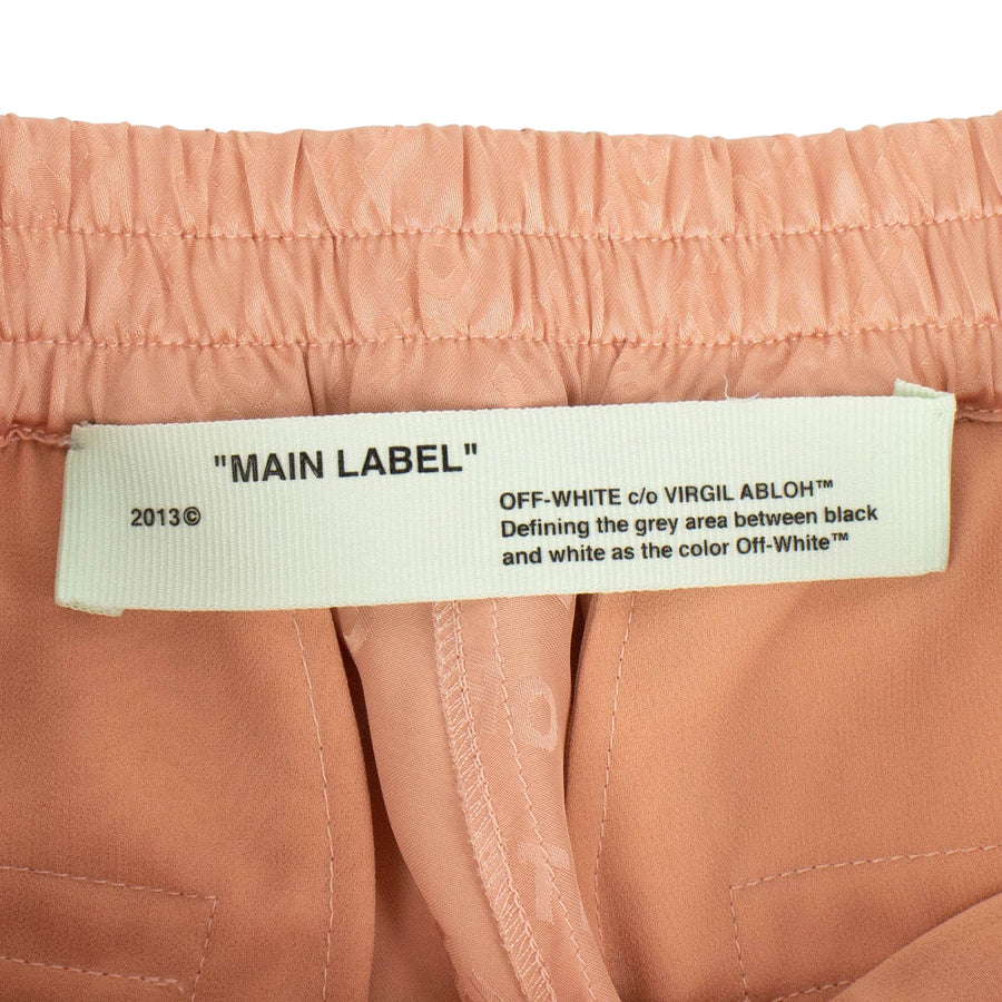 Acetate Blend Monogram Trouser Pants - Nude Pink