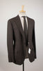 Glen Check Cashmere Blend 3/2 Button Sport Coat - Brown