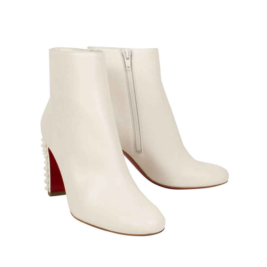 'Suzi Folk' 85mm Boots Heels- White