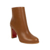 'Adox' 85mm Leather Boots Heels - Brown