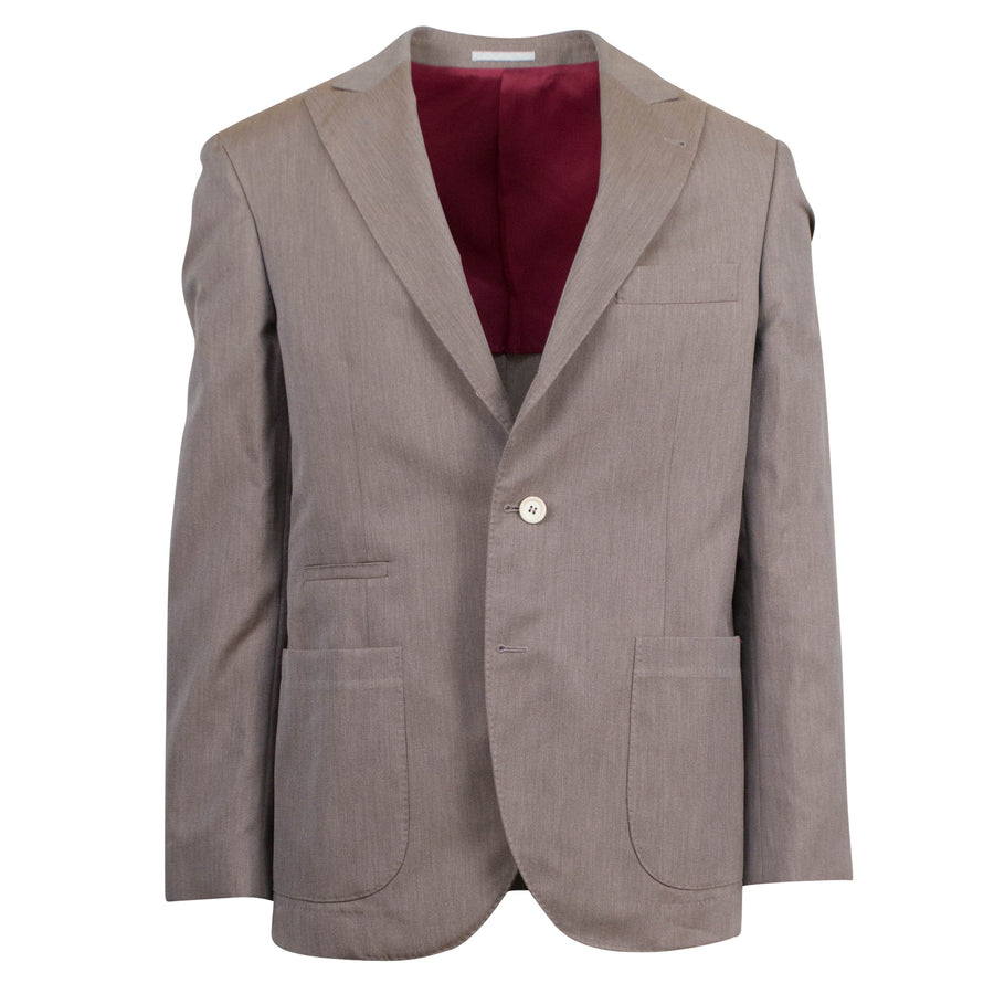 Cotton 3 Roll 2 Button Sport Coat - Brown
