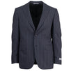 Pin Striped Wool 2 Button Classic Fit Suit - Black