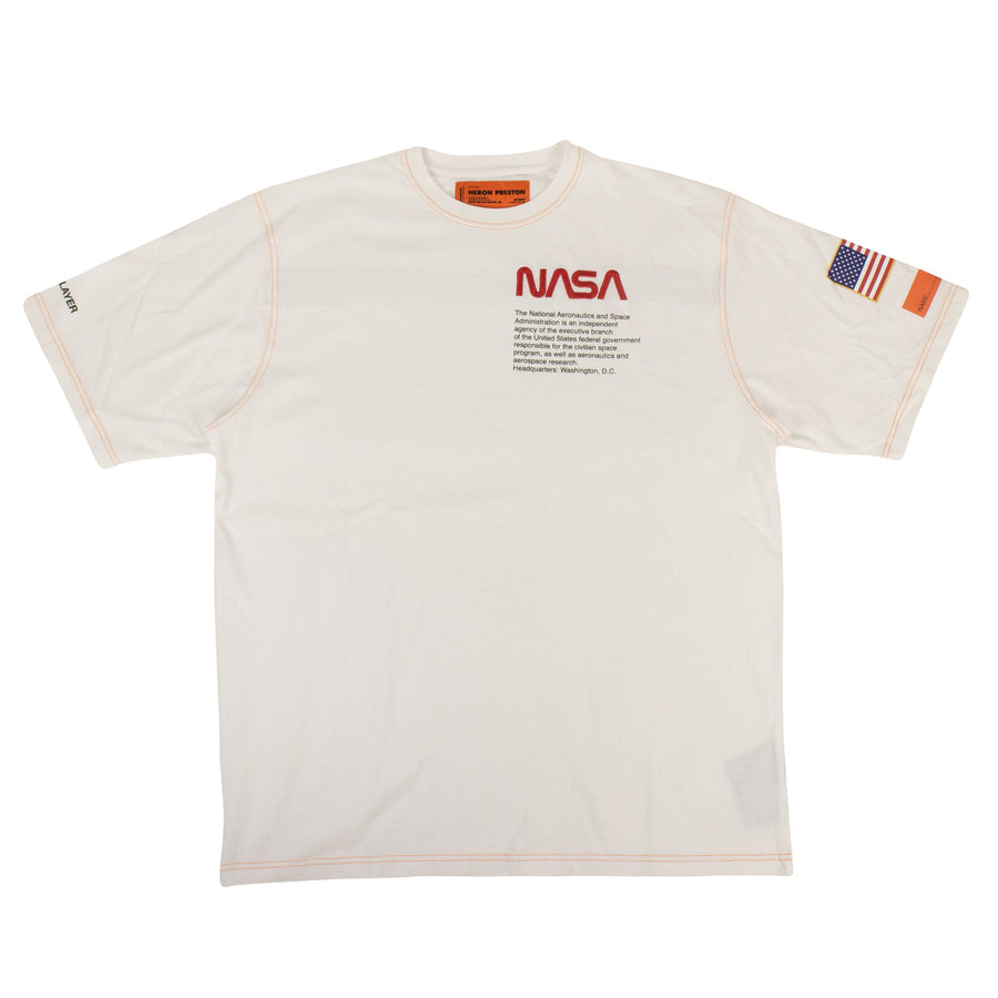 Cotton NASA Short Sleeves T-Shirt - White