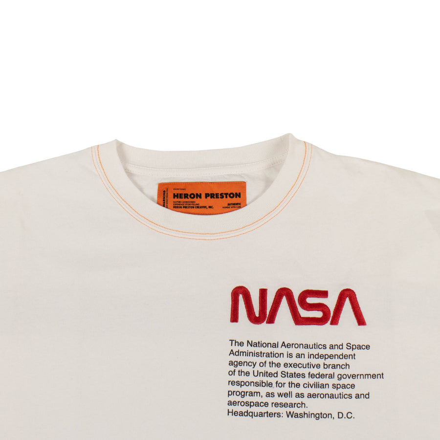 Cotton NASA Short Sleeves T-Shirt - White