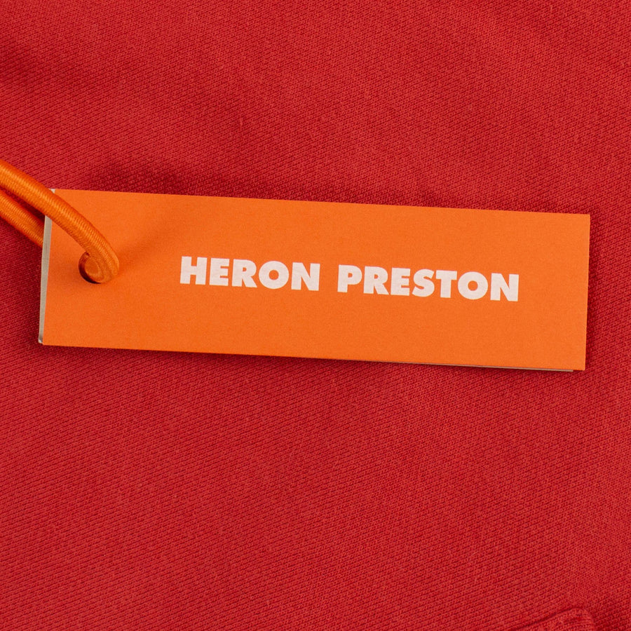 Contrast Trim Logo Zip Hoodie - Red