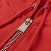 Chest Print Logo Zip-Up Hoodie - Red
