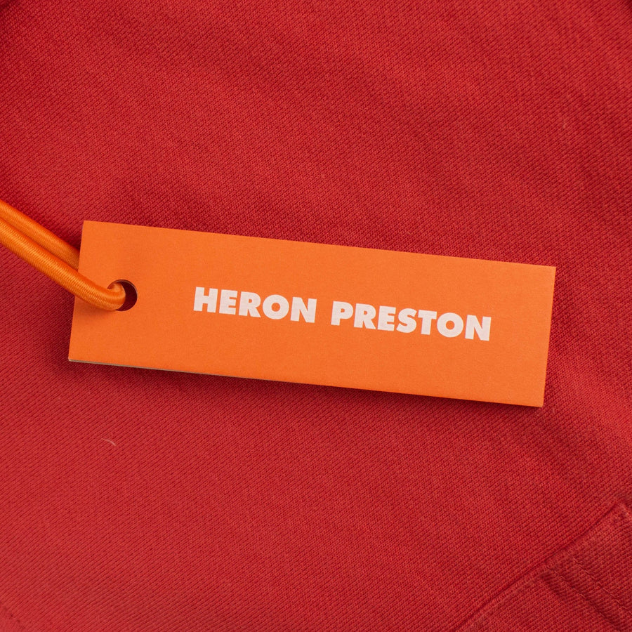 Chest Print Logo Zip-Up Hoodie - Red