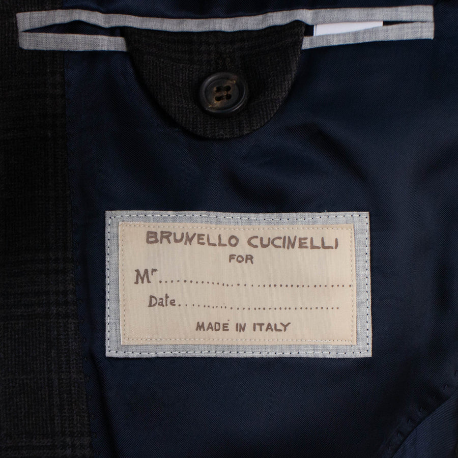 Plaid Wool 3/2 Button Sport Coat - Brown