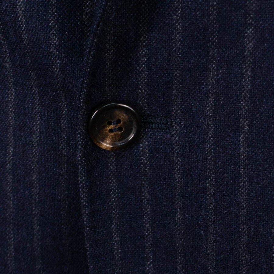 Pin Striped Cashmere Blend 3/2 Button Sport Coat - Blue