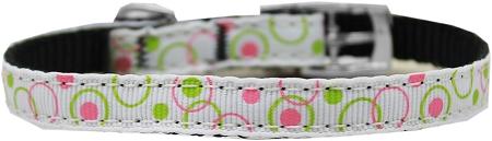 Retro Nylon Dog Collar With Classic Buckle 3-8