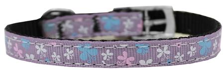 Butterfly Nylon Dog Collar With Classic Buckle 3-8