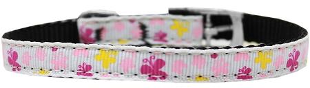 Butterfly Nylon Dog Collar With Classic Buckle 3-8