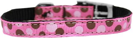 Confetti Dots Nylon Dog Collar With Classic Buckle 3-8