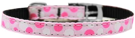 Confetti Dots Nylon Dog Collar With Classic Buckle 3-8