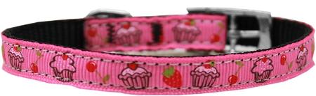 Cupcakes Nylon Dog Collar With Classic Buckle 3-8