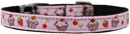 Cupcakes Nylon Dog Collar With Classic Buckle 3-8