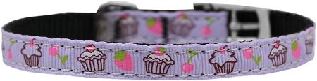 Cupcakes Nylon Dog Collar With Classic Buckle 3-8